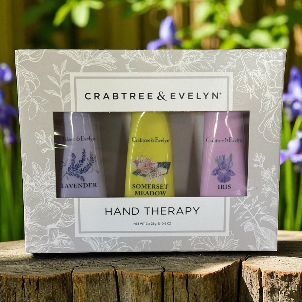 Crabtree & Evelyn Hand Therapy Gift Set of 3 x 0.9 Oz Cream Lotion Moisturizer